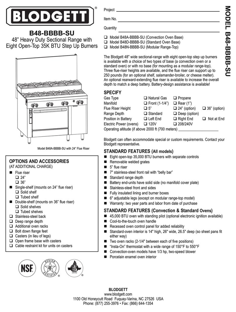 Blodgett B48-BBBB-SU User manual