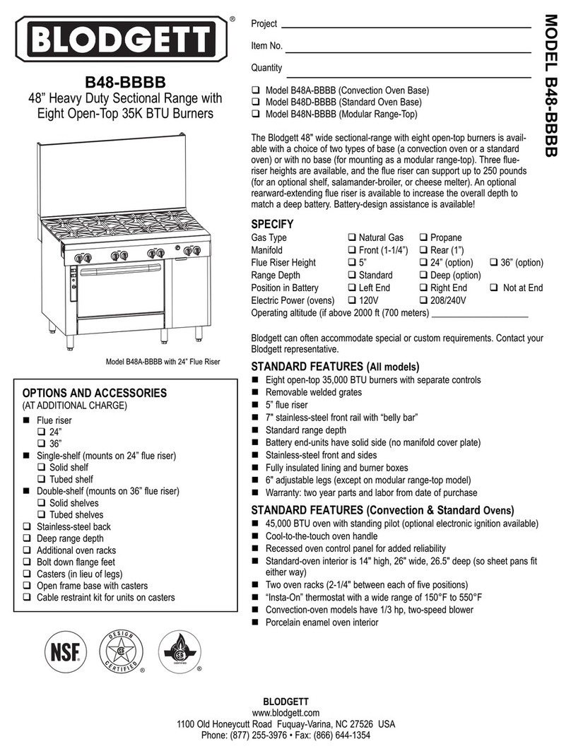 Blodgett B48-BBBB User manual