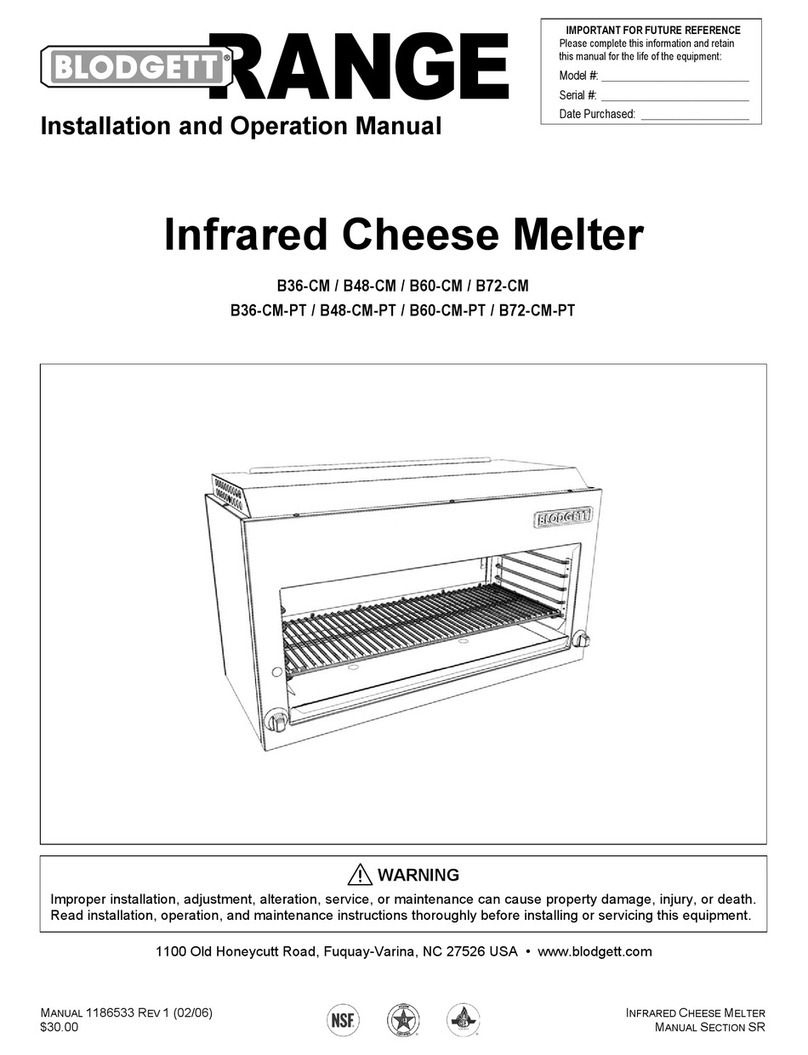 Blodgett B36-CM Installation and operation manual