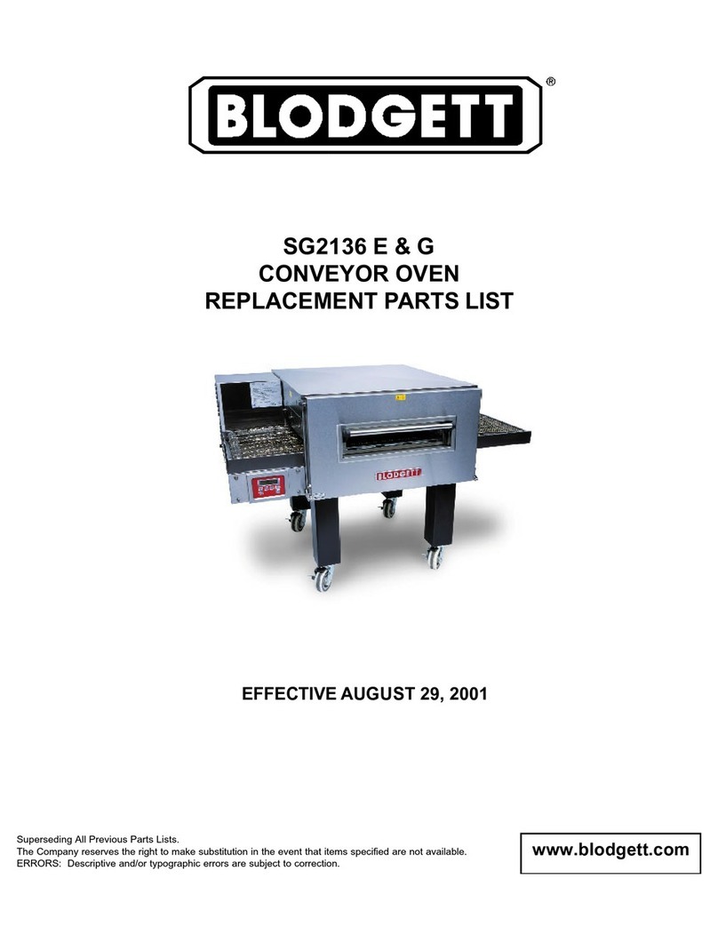 Blodgett SG2136 E & G Application guide