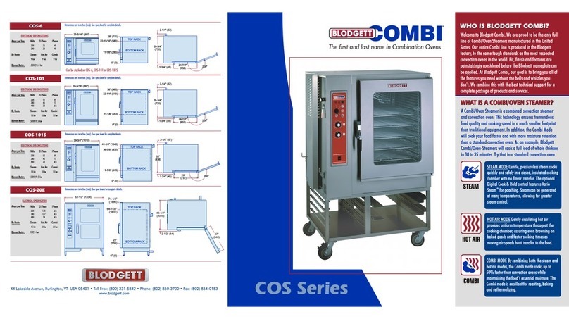 Blodgett COS-6 User manual