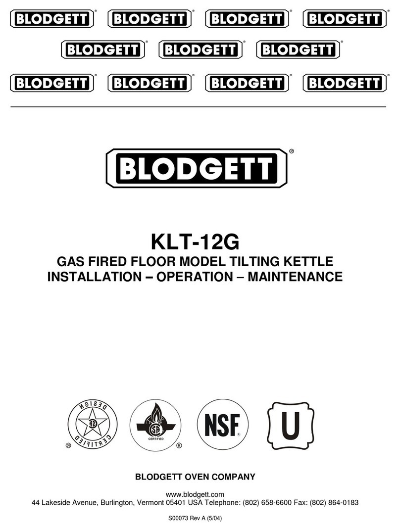 Blodgett KLT-12G User manual
