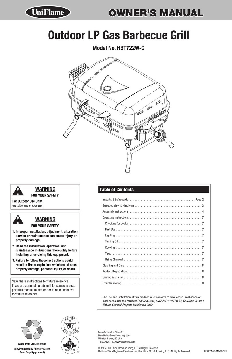 BlueRhino UniFlame HBT722W-C User manual