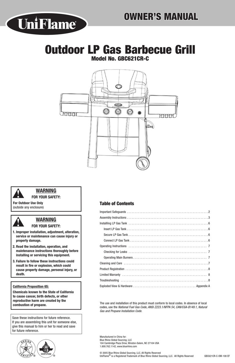 BlueRhino UniFlame GBC621CR-C User manual