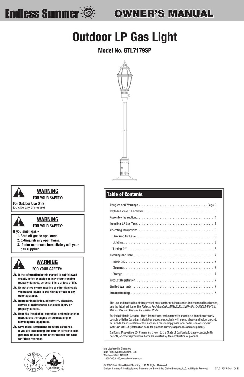 Endless Summer Endless Summer GTL7179SP owner's manual