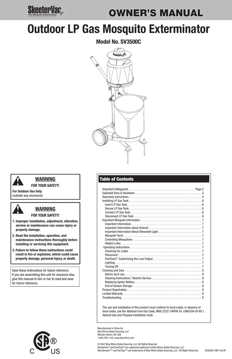 BlueRhino SkeeterVac SV3500C User manual BlueRhino SkeeterVac SV3500C User manual