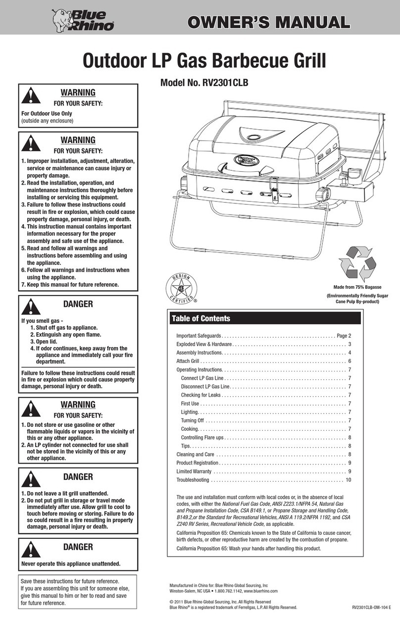 BlueRhino RV2301CLB owner's manual BlueRhino RV2301CLB owner's manual