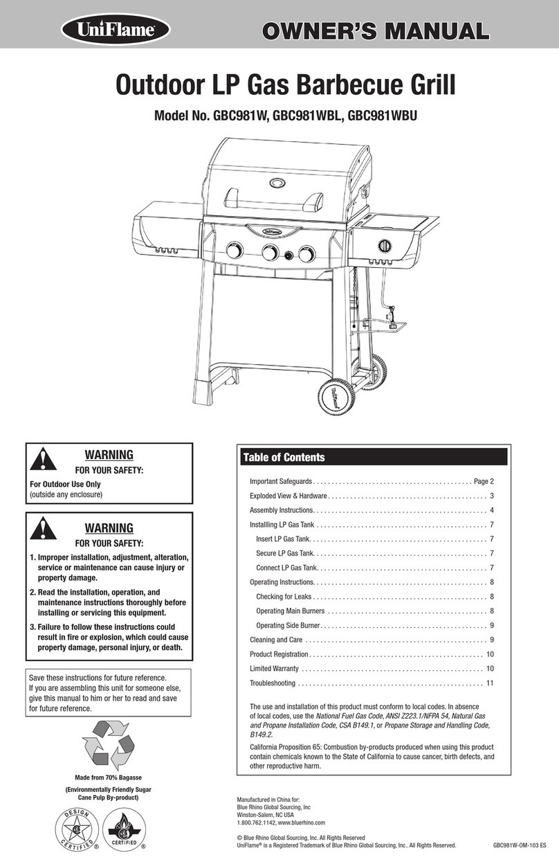 Uniflame GBC981W User manual