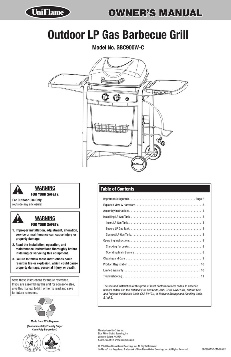 Uniflame GBC900W-C User manual