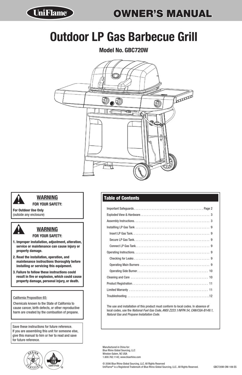 Uniflame GBC720W User manual