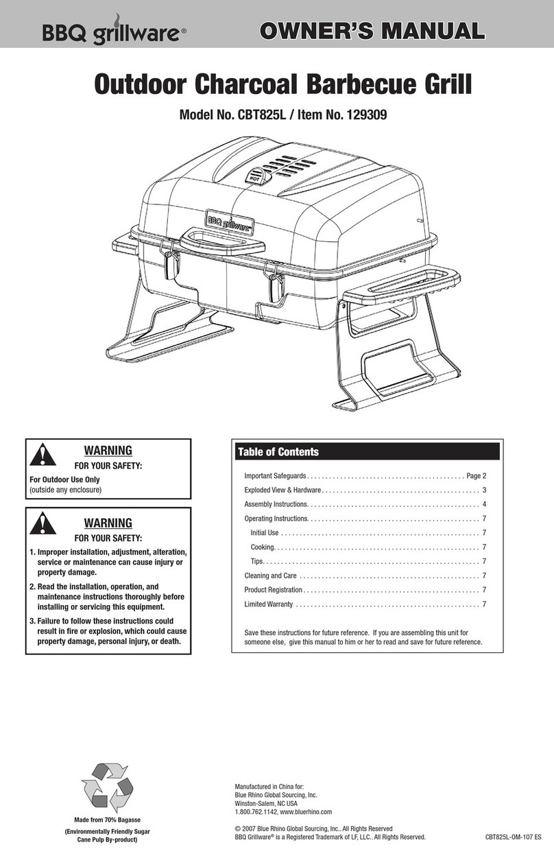 BBQ CBT825L owner's manual