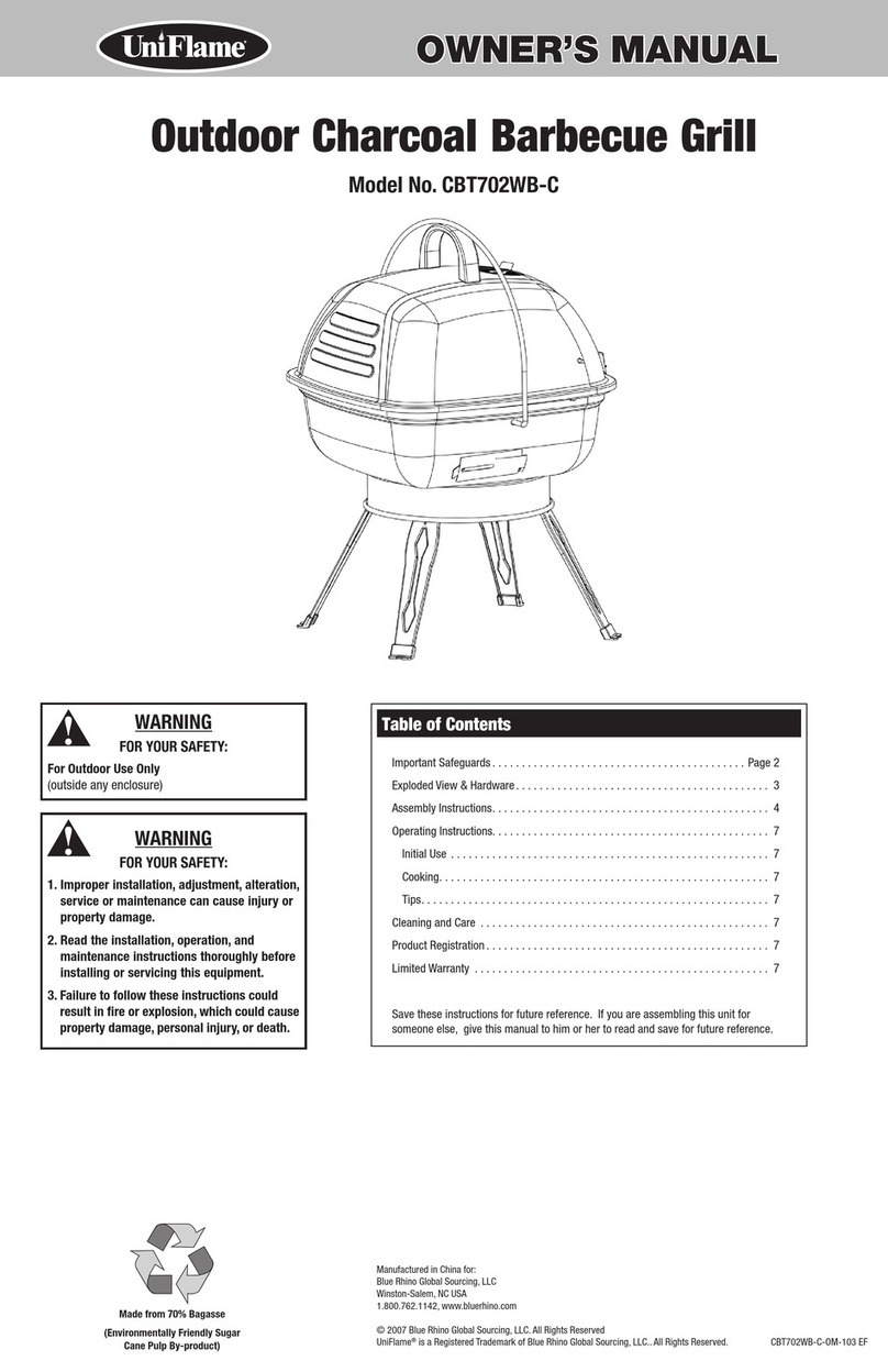 Uniflame CBT702WB-C User manual