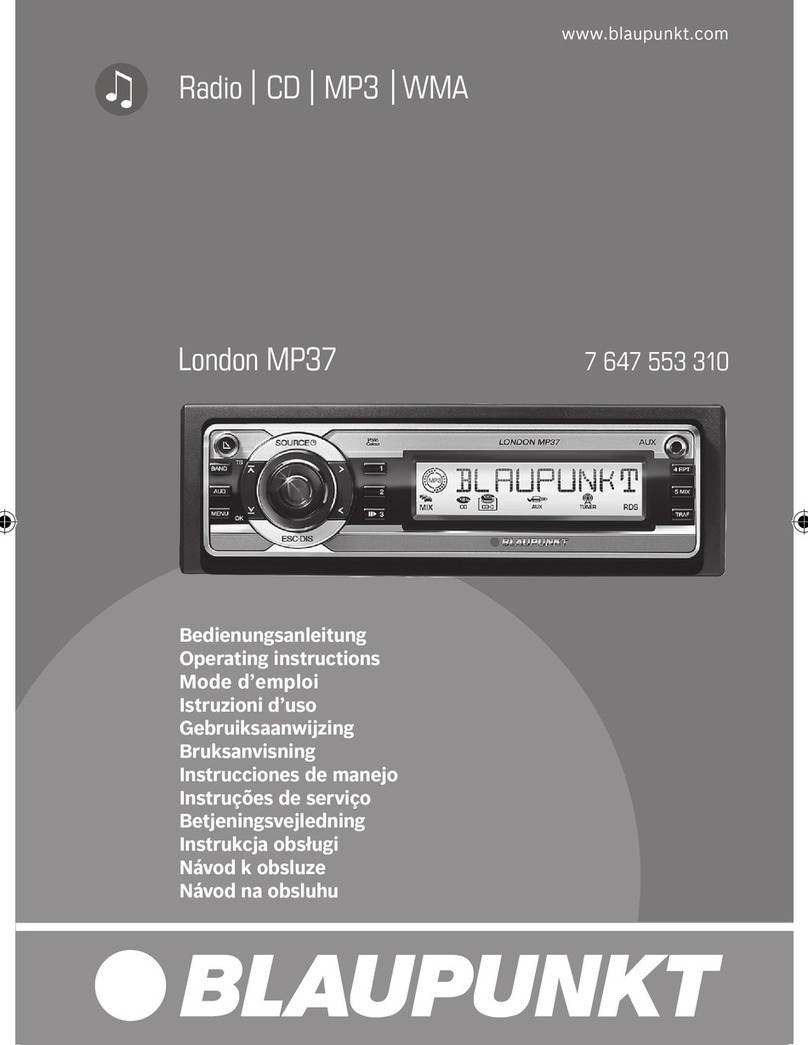 Blaupunkt LONDON MP37 7 647 553 310 operating instructions