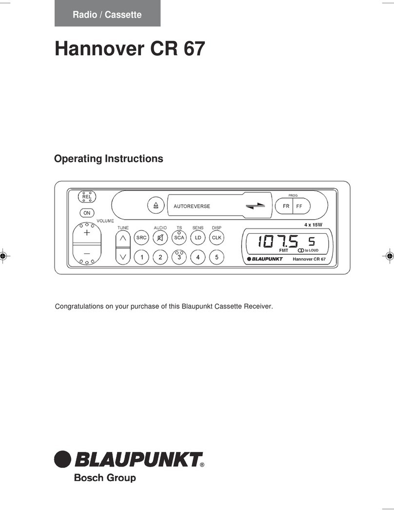 Blaupunkt HANNOVER CR 67 User manual