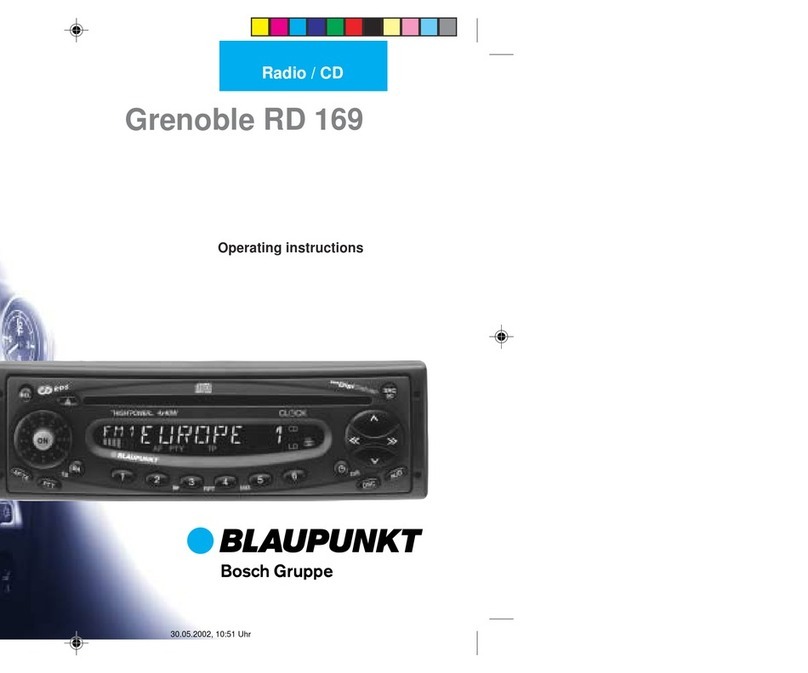 Blaupunkt GRENOBLE RD 169 operating instructions