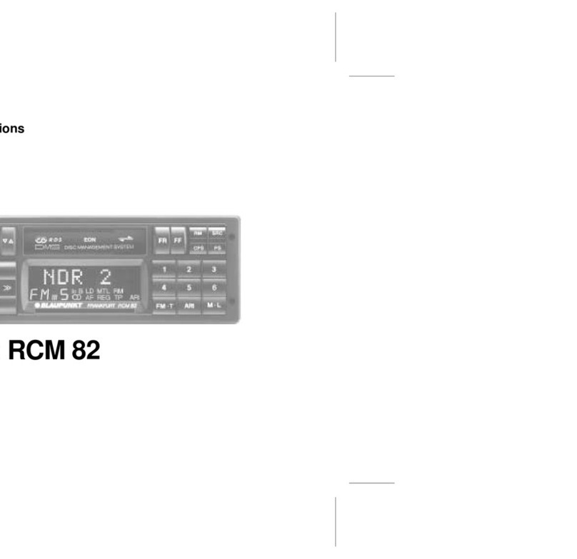 Blaupunkt FRANKFURT RCM 82 User manual