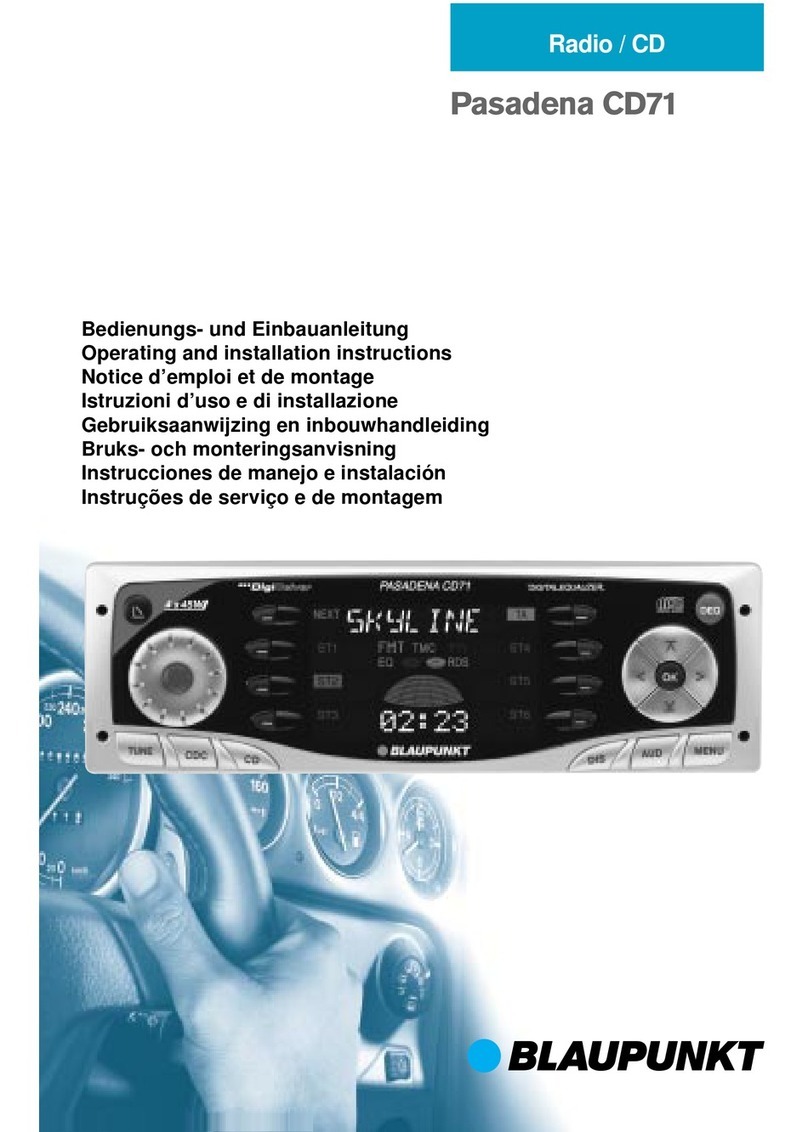 Blaupunkt Pasadena CD71 User manual