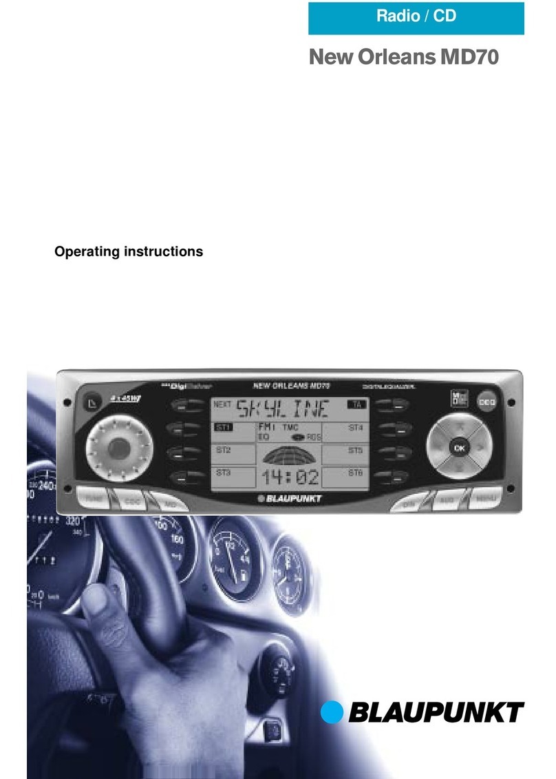 Blaupunkt New Orleans MD70 User manual Blaupunkt New Orleans MD70 User manual