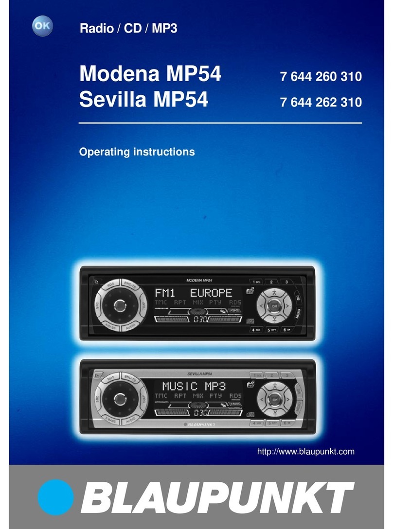 Blaupunkt MODENA MP54 7 644 262 310 User manual