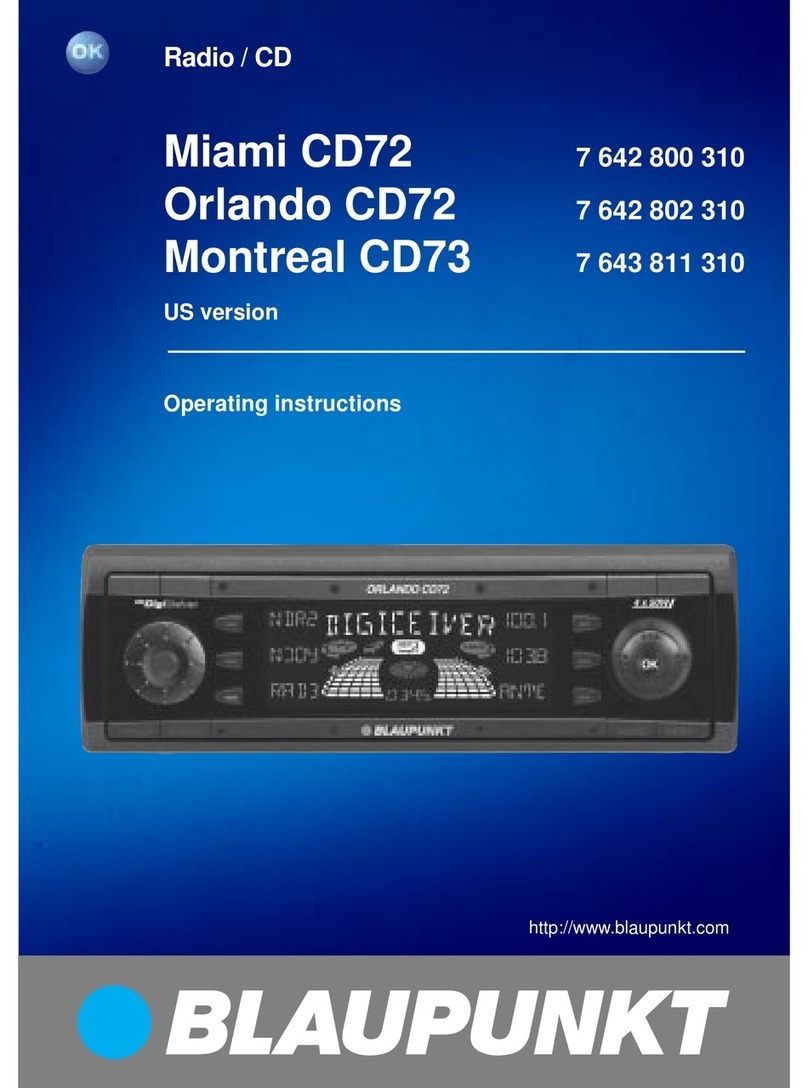 Blaupunkt MIAMI CD73 User manual