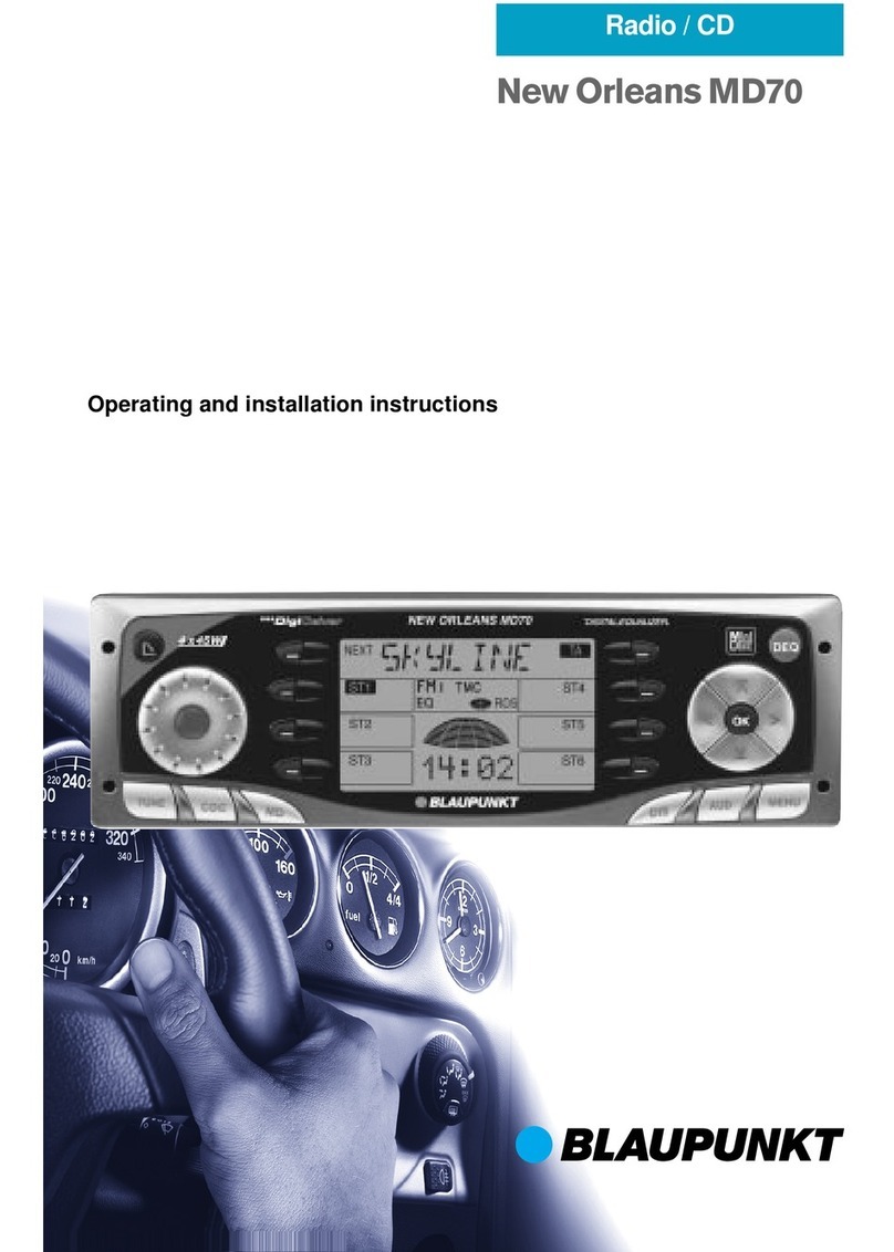 Blaupunkt New Orleans MD70 User manual Blaupunkt New Orleans MD70 User manual