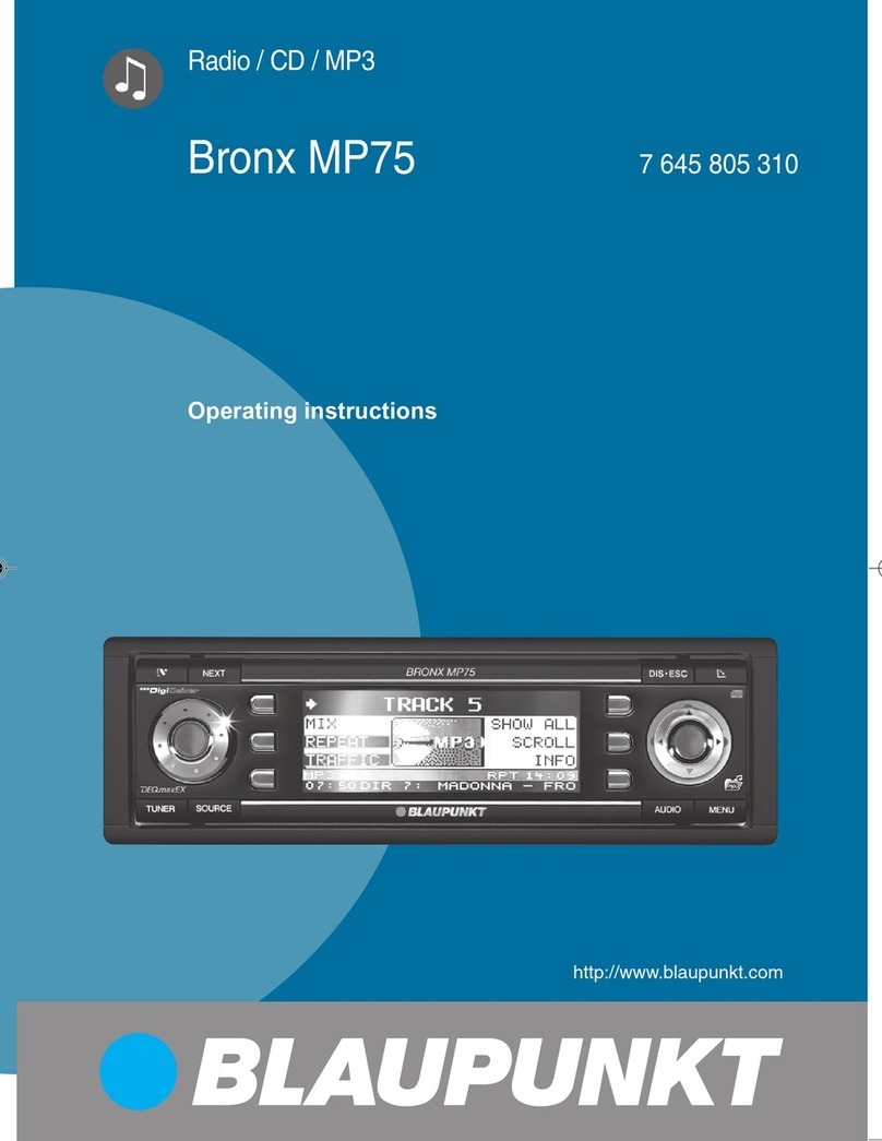 Blaupunkt BRONX MP75 operating instructions Blaupunkt BRONX MP75 operating instructions