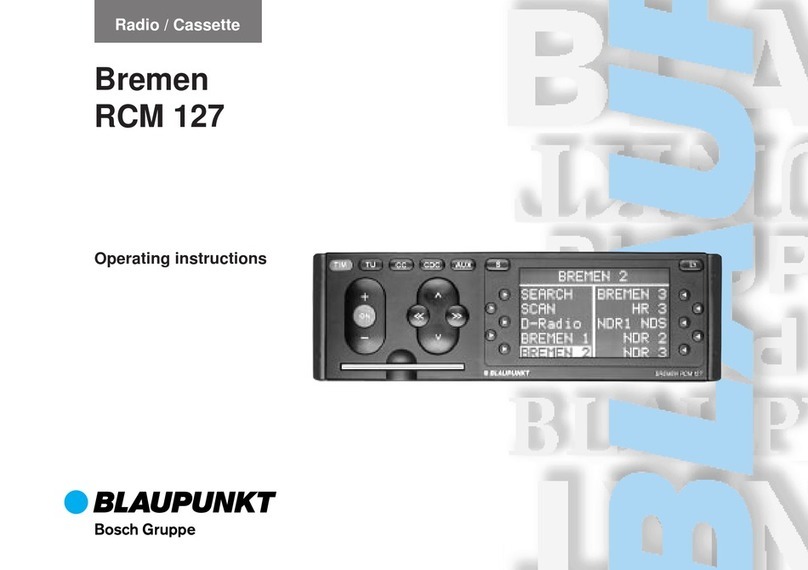 Blaupunkt BREMEN RCM 127 User manual Blaupunkt BREMEN RCM 127 User manual