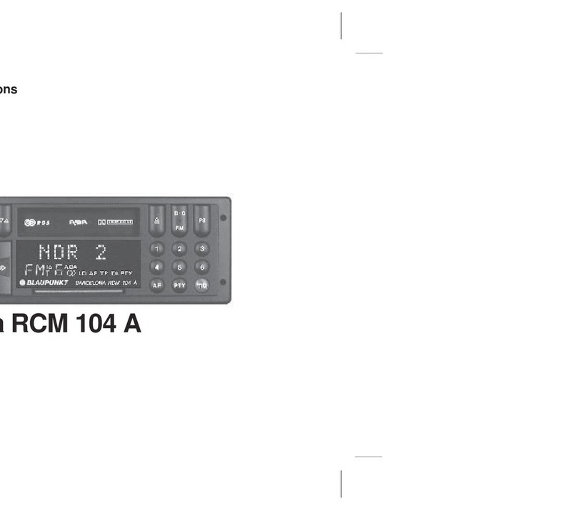 Blaupunkt BARCELONA RCM 104 A operating instructions