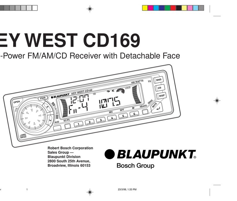 Blaupunkt KEY WEST CD169 User manual