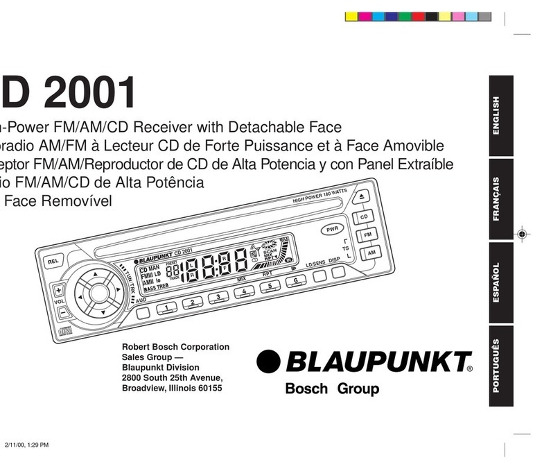 Blaupunkt CD 2001 User manual