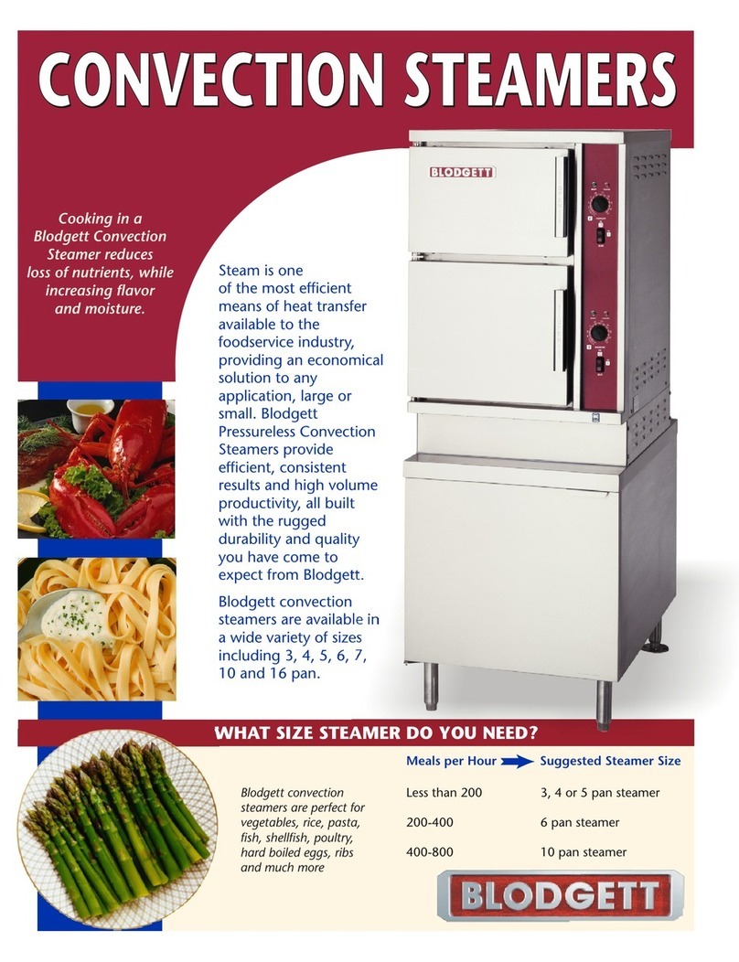 Blodgett Convection Steamers None User manual