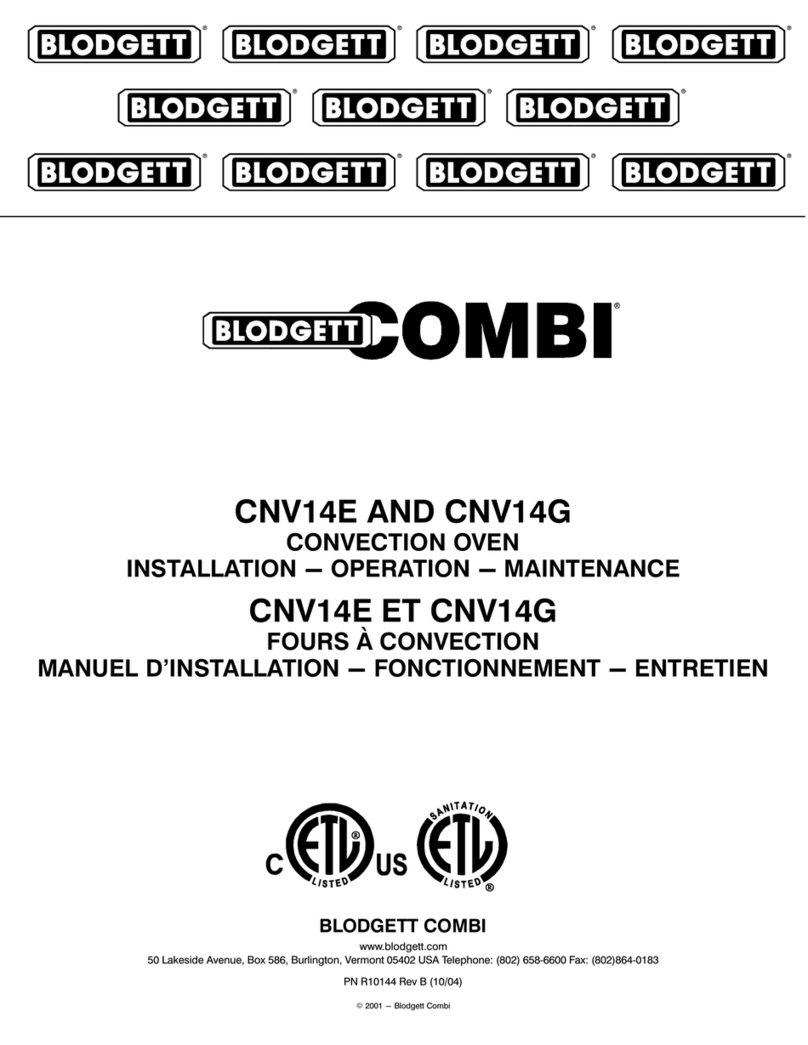 Blodgett CNV14E User manual Blodgett CNV14E User manual