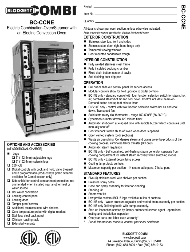 Blodgett Combi BC14E User manual