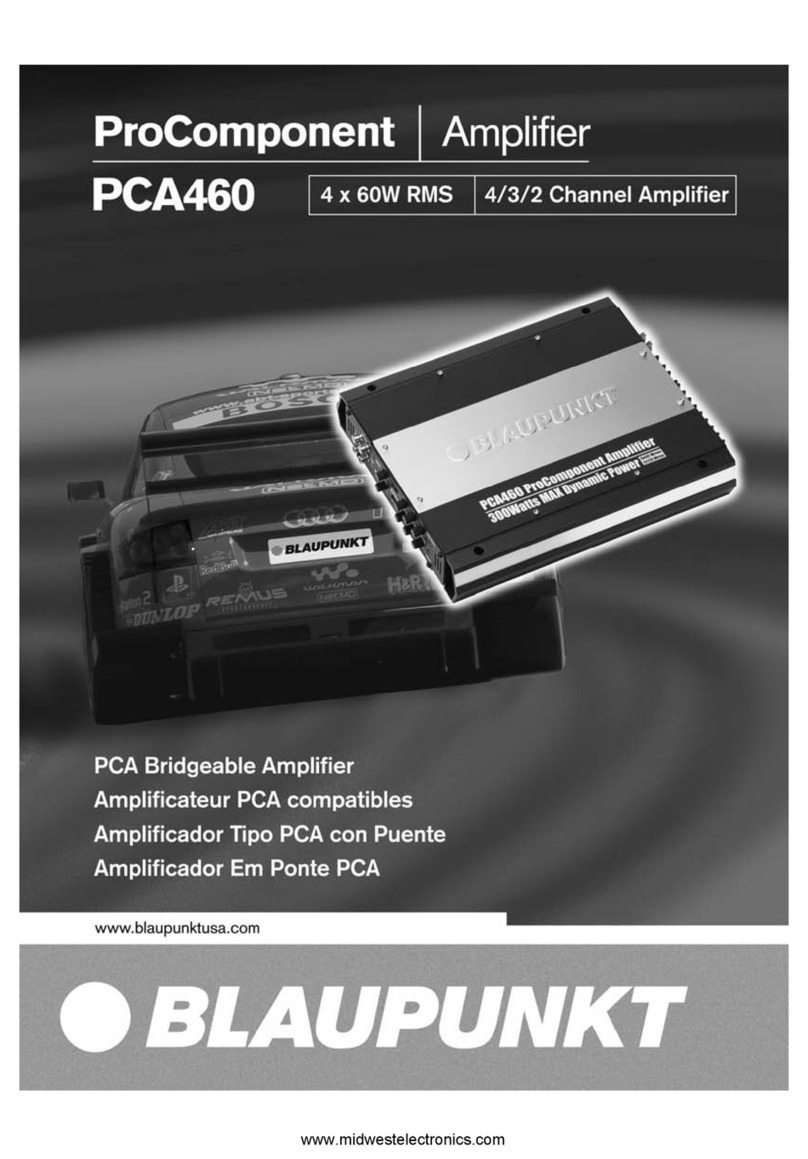 Blaupunkt ProComponent PCA460 owner's manual