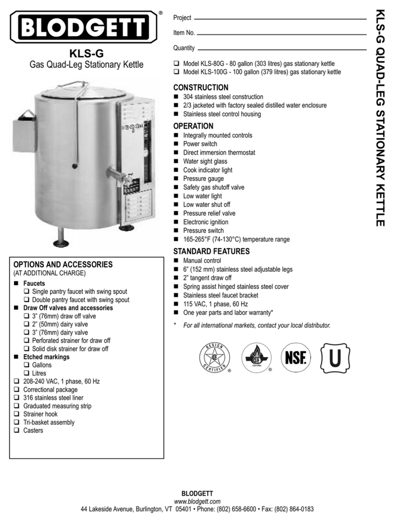 Blodgett KLS-80G User manual