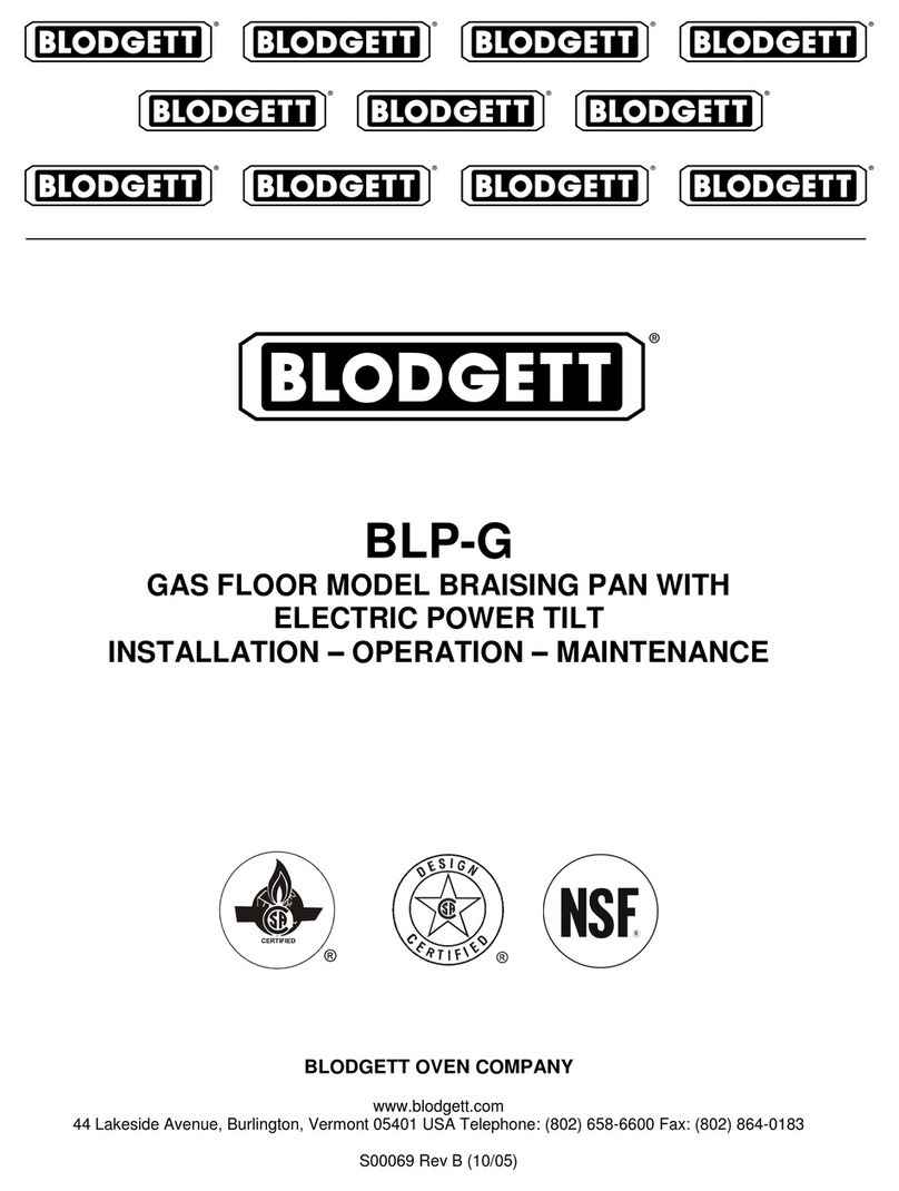 Blodgett BLP-40G Installation, operation and maintenance manual