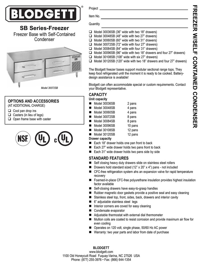 Blodgett 30036SB Specification sheet