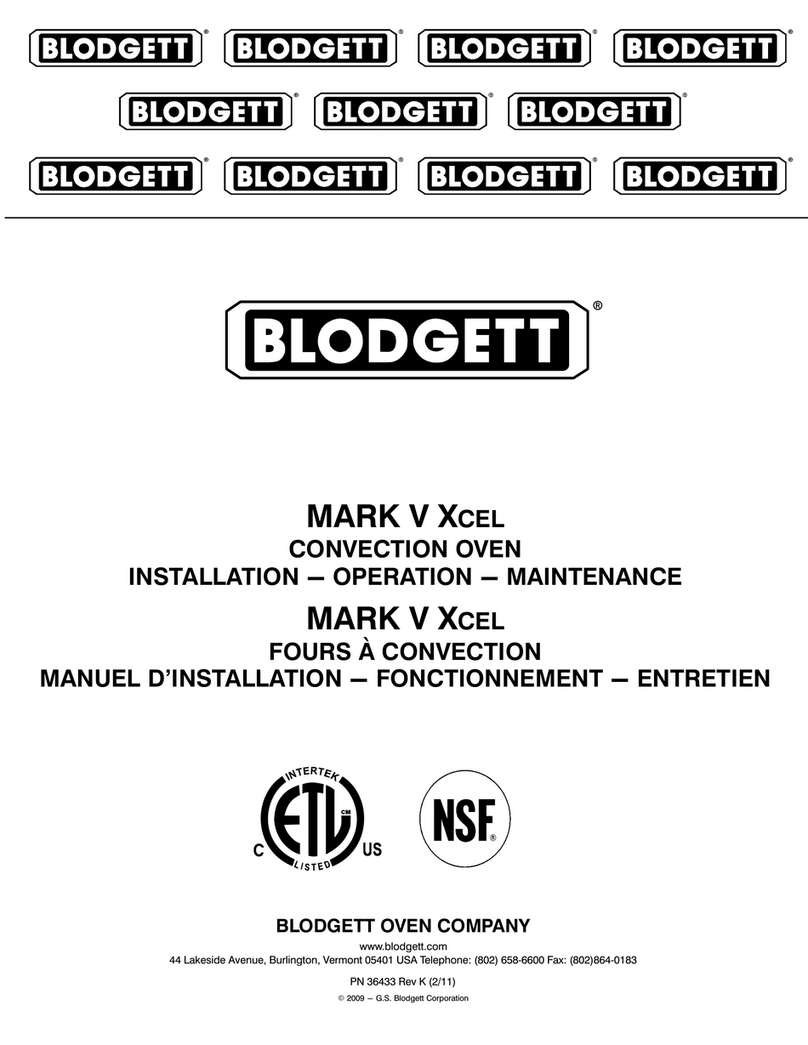 Blodgett MARK V XCEL MARK V XCEL CONVECTION OVEN Guide Blodgett MARK V XCEL MARK V XCEL CONVECTION OVEN Guide