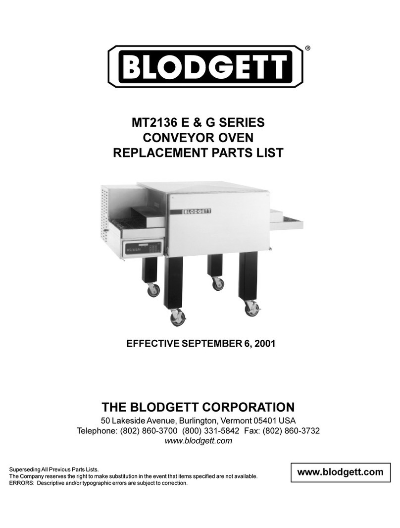 Blodgett MT2136 E Series Application guide