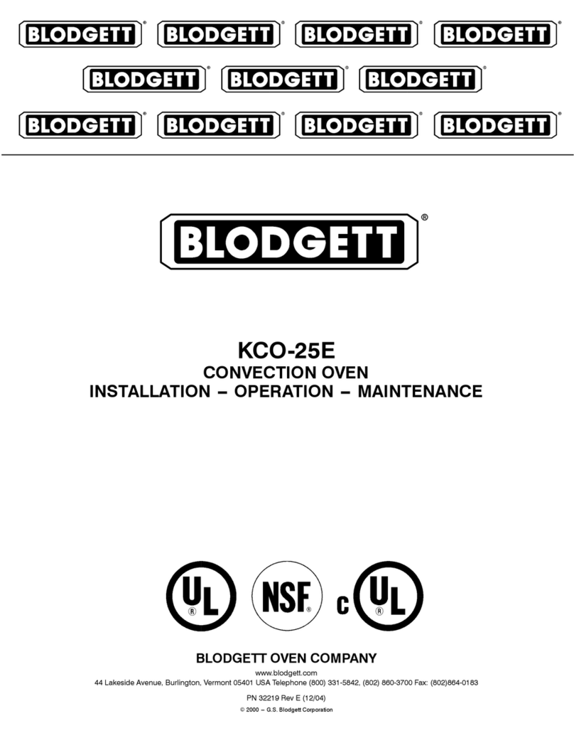 Blodgett McDonald's KCO-25E User manual Blodgett McDonald's KCO-25E User manual