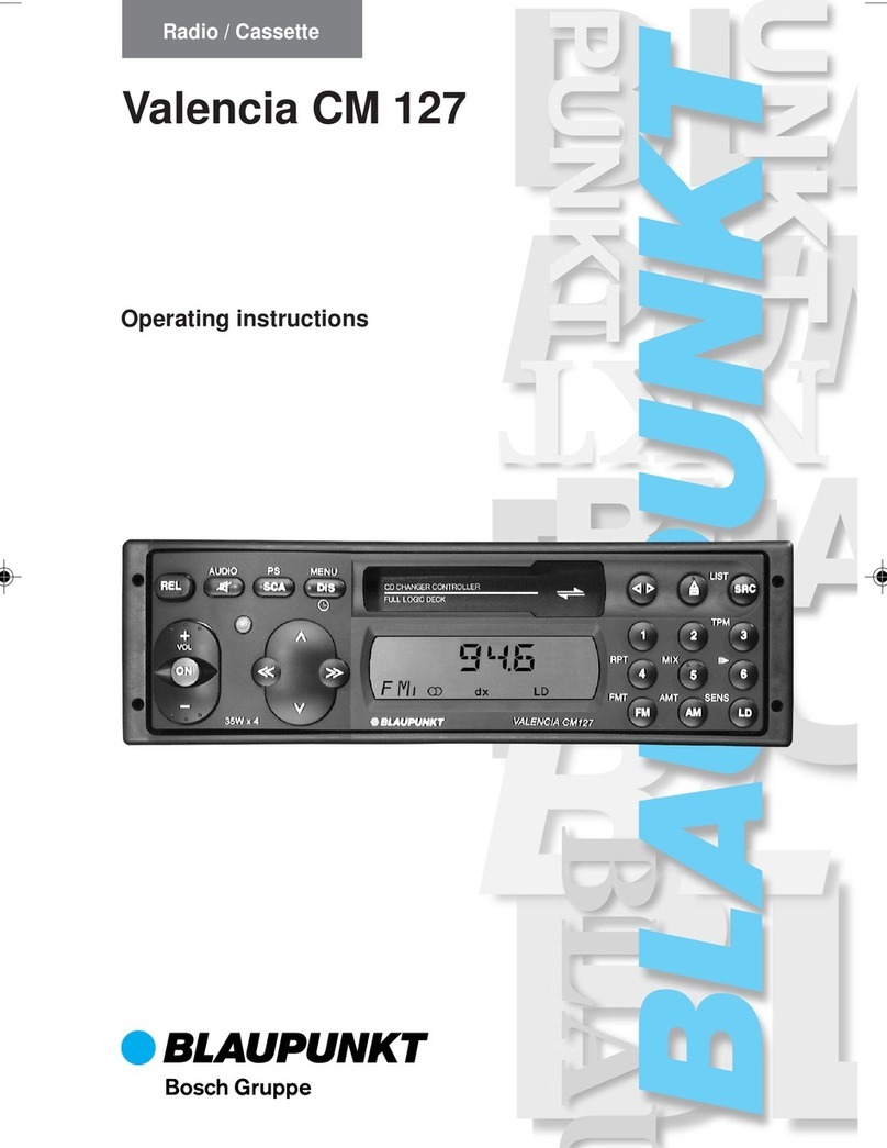 Blaupunkt VALENCIA CM 127 operating instructions