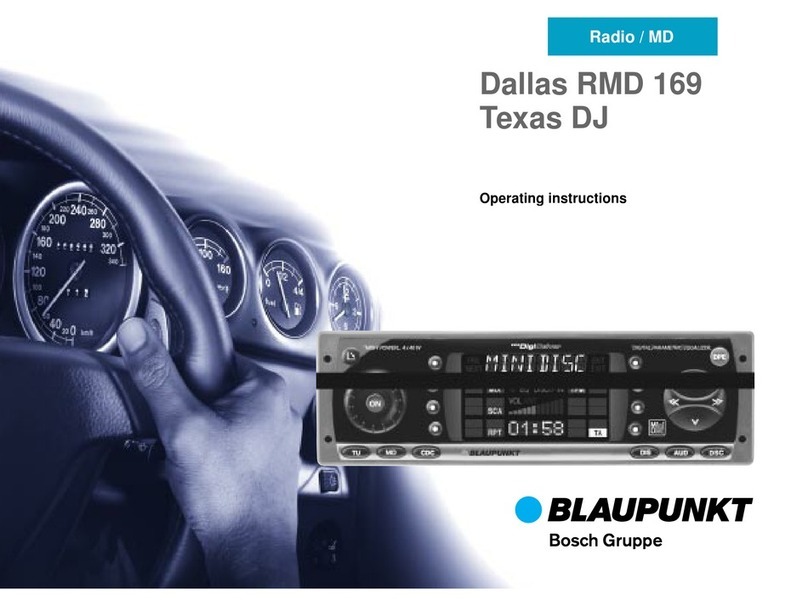 Blaupunkt BOSCH GRUPPE RMD 169 operating instructions