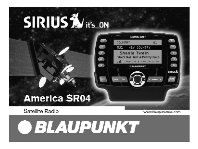 Blaupunkt Sirius America SR04 User manual