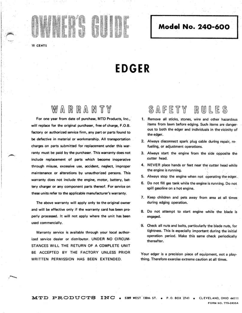 MTD 240-600 User manual