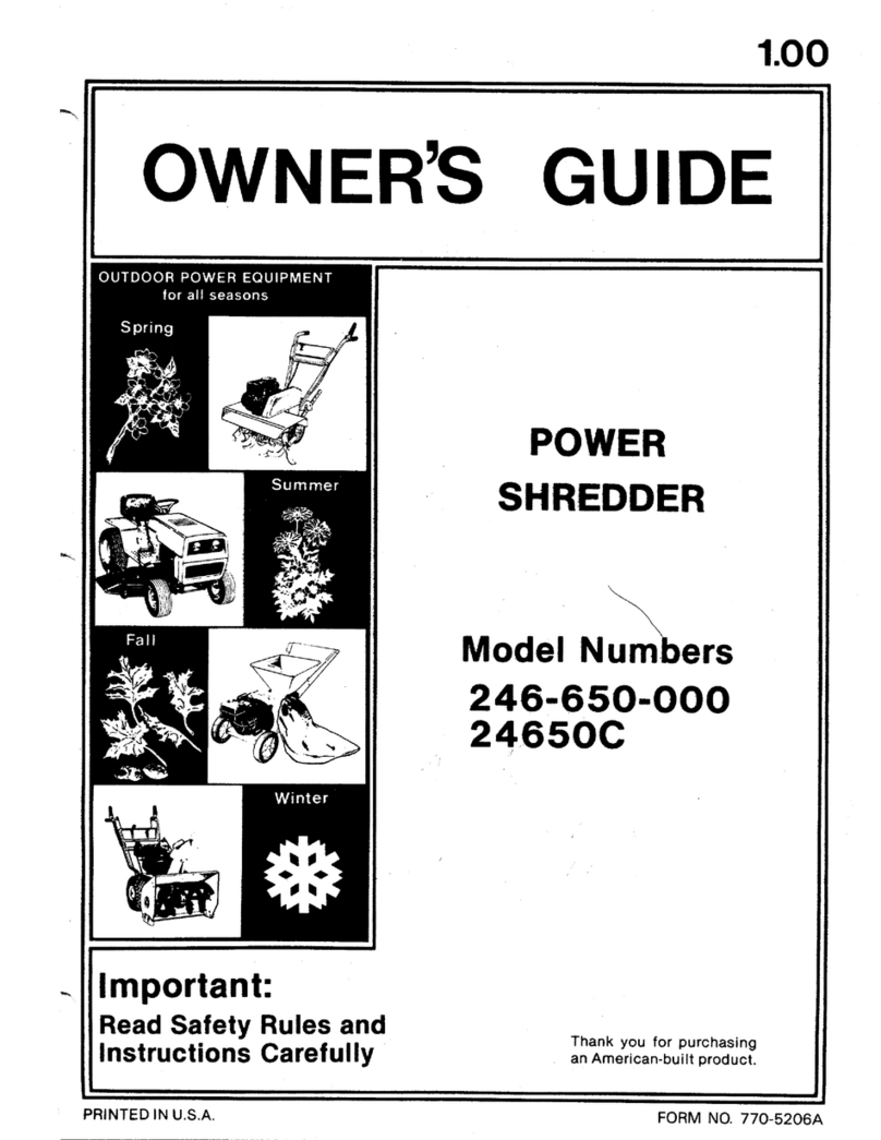 Yard-Man 246-650-000 owner's guide