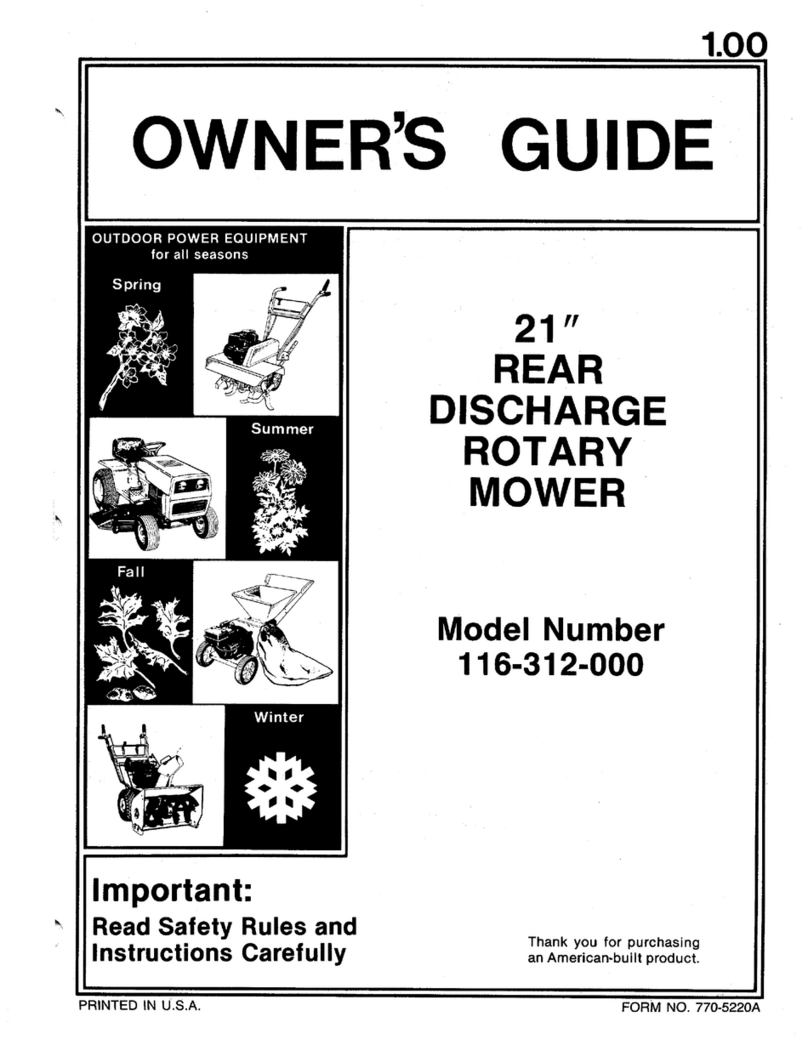 MTD 116-312-000 User manual