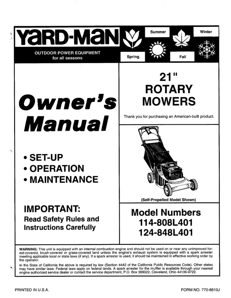 Yard-Man 114-808L401 User manual
