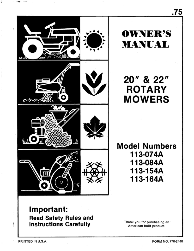 MTD 113-074A User manual