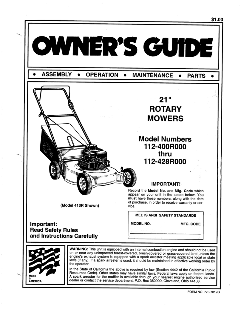 MTD 112-413R352 User manual