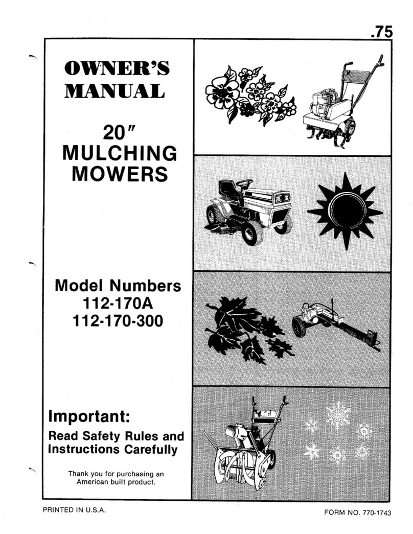 MTD 112-170-300 owner's manual